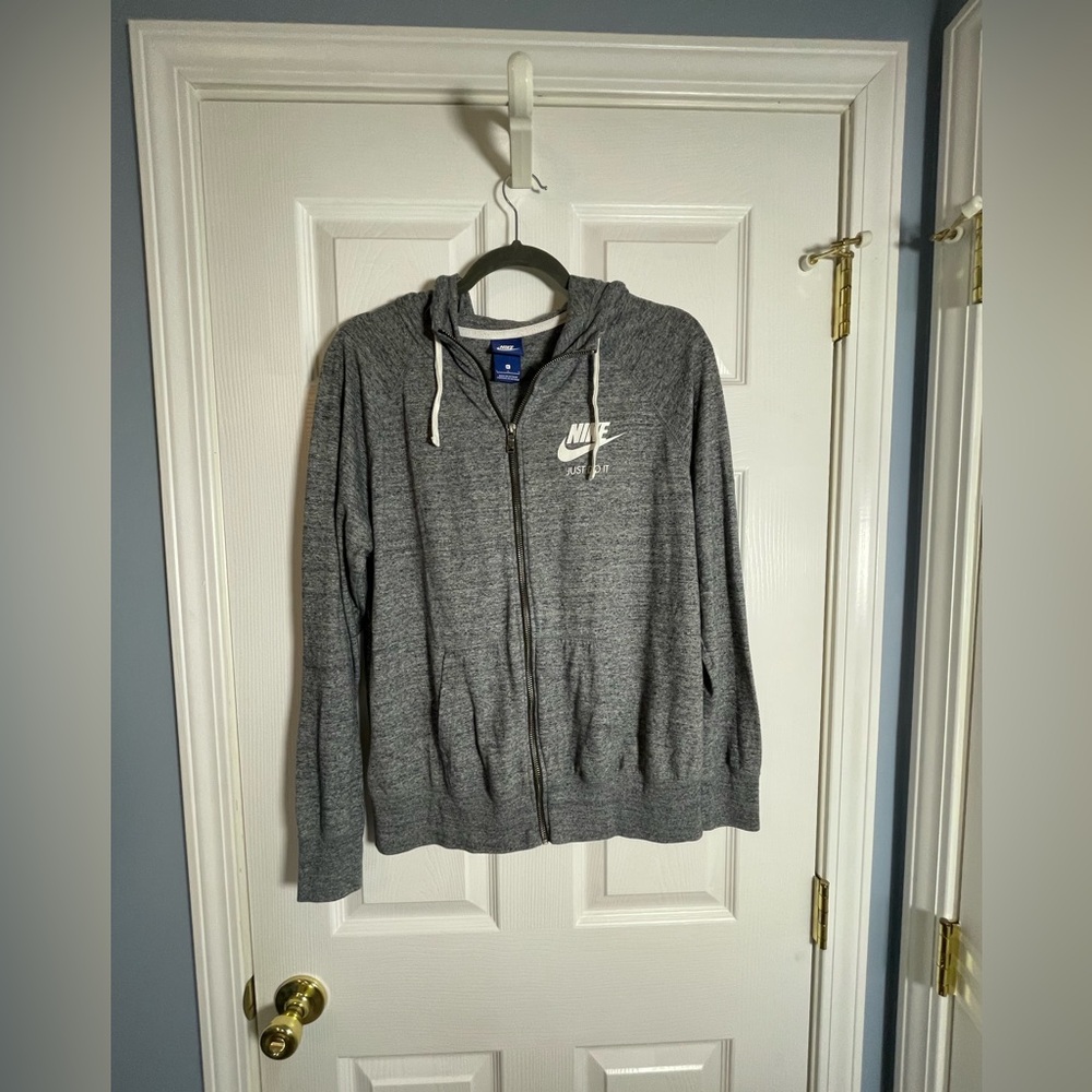 Nike Heather Gray Full-Zip Hoodie